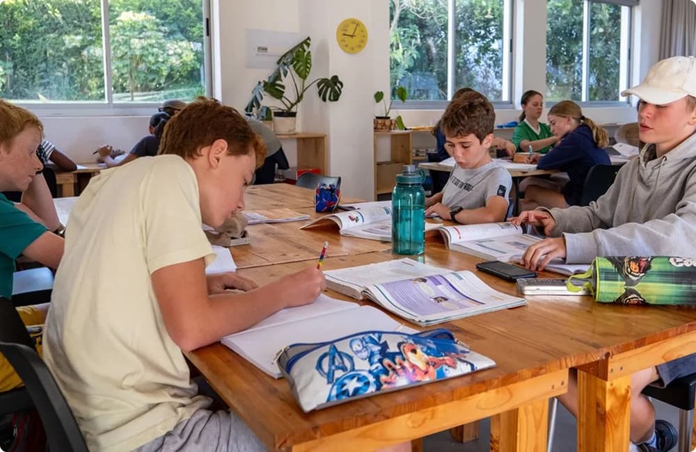 Middle school classroom at Newberry House
